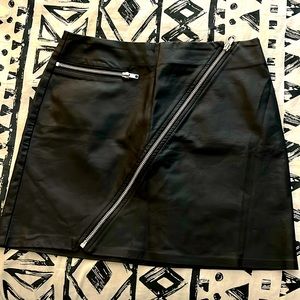 Kendall and Kylie black faux leather mini skirt